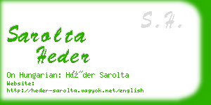 sarolta heder business card